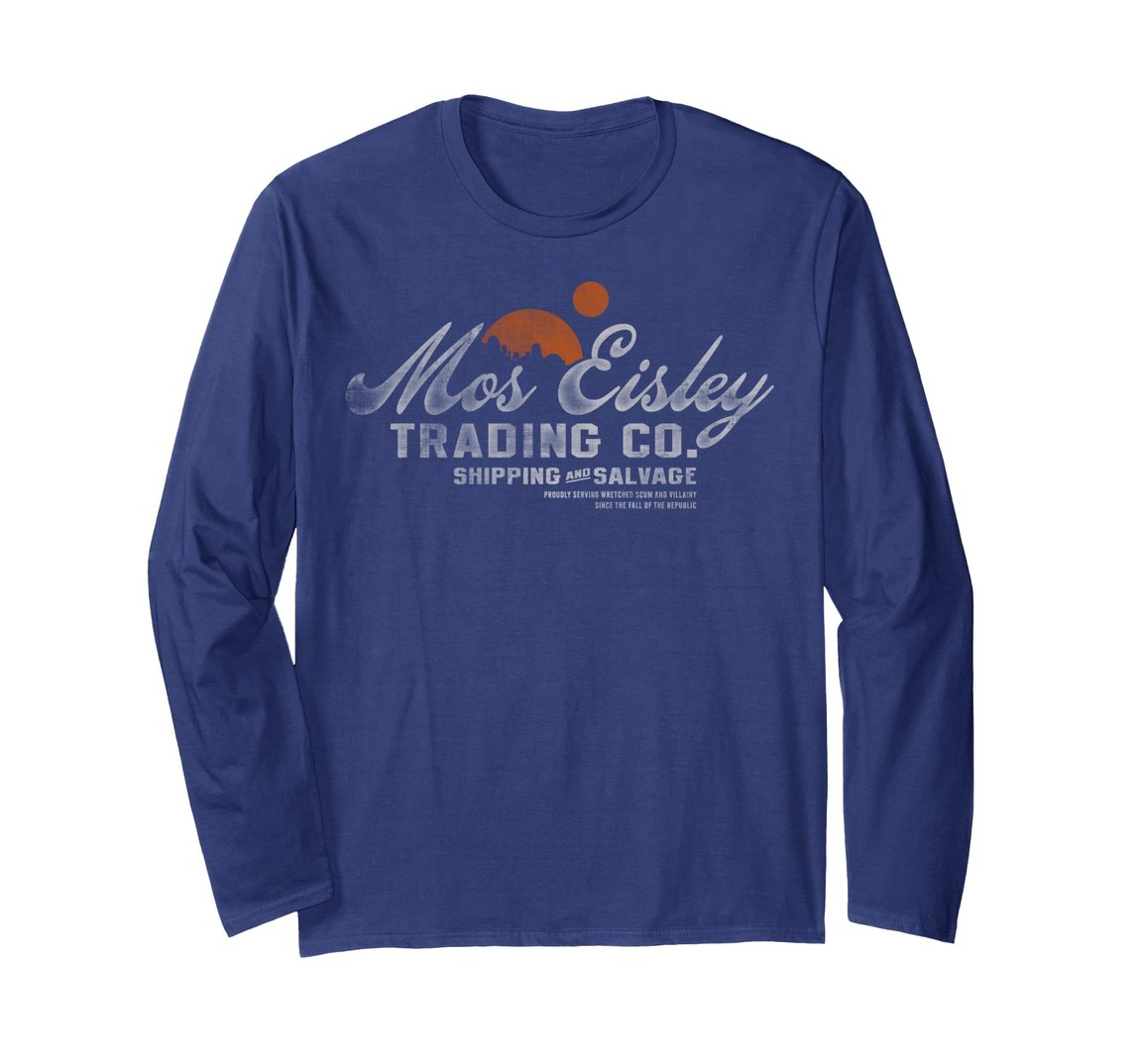 スターウォーズ モス・アイズリー・トレーディング・カンパニー Mos Eisley Trading Co ロゴ デザイン 長袖 ロングTシャツ ユニセックス｜Basqueバスク