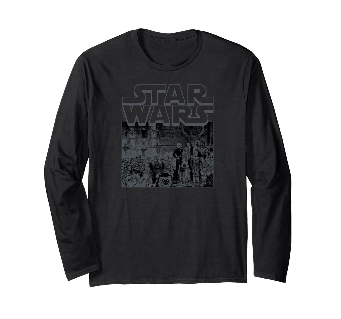 スターウォーズ Star Wars マンガ Manga デザイン ロングTシャツ 長袖 ユニセックス|Basqueバスク