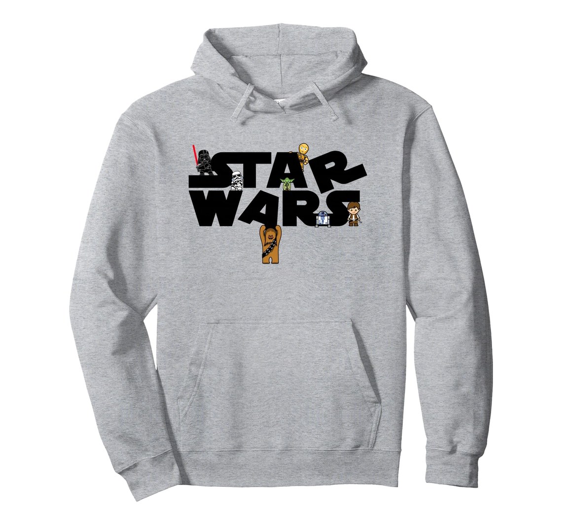 スターウォーズ エピソード4/新たなる希望 Star Wars: A New Hope キュート キャラクターロゴ プルオーバー パーカー 長袖 ユニセックス｜Basqueバスク