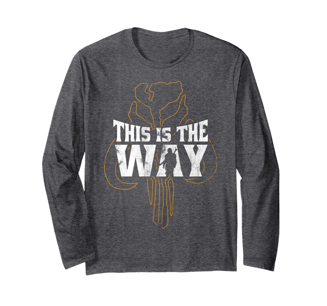 スターウォーズ マンダロリアン The Mandalorian ミソソー Mythosaur オーバーレイ This Is The Way 長袖 ロングTシャツ ユニセックス｜Basqueバスク