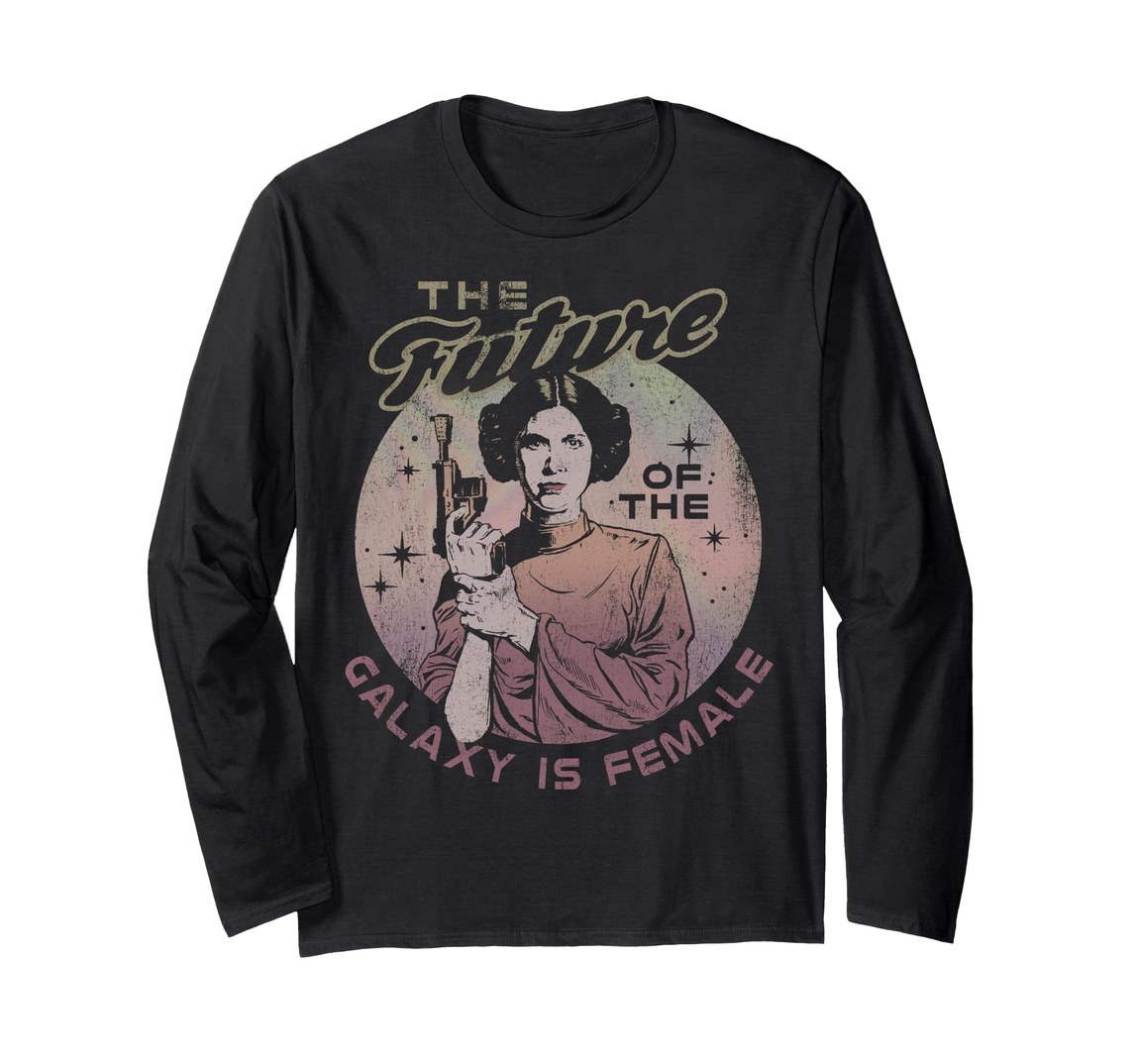 スターウォーズ プリンセス・レイア Princess Leia The Future Of The Galaxy Is Female デザイン ロングTシャツ 長袖 ユニセックス|Basqueバスク