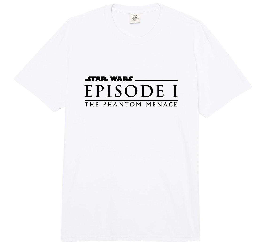 スター・ウォーズ エピソード1/ファントム・メナス Star Wars: The Phantom Menace 映画ロゴ デザイン Tシャツ 半袖 ユニセックス｜Basqueバスク