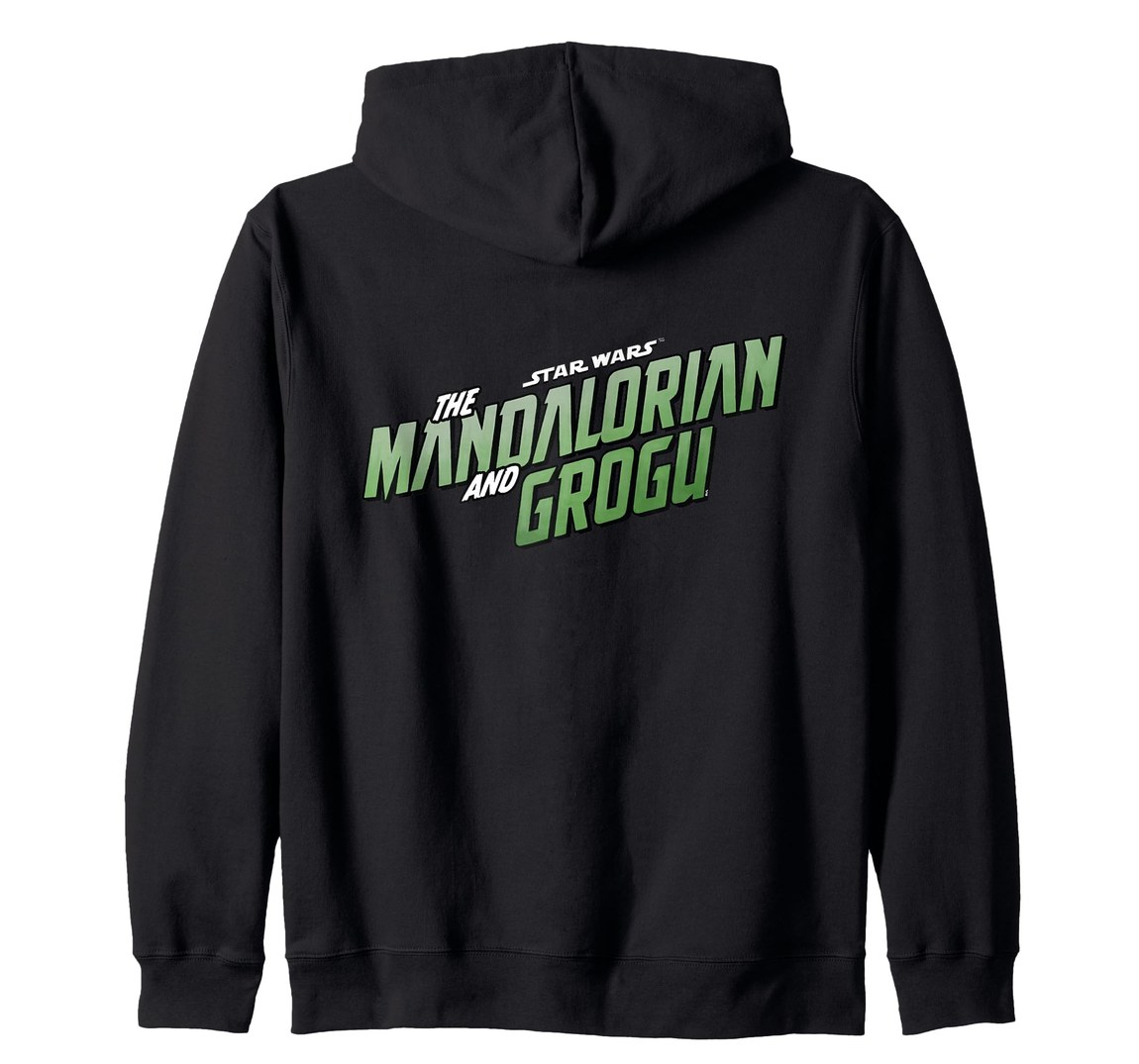 スターウォーズ マンダロリアン＆グローグー The Mandalorian and Grogu 公式映画ロゴ ジップパーカー 長袖 ユニセックス｜Basqueバスク