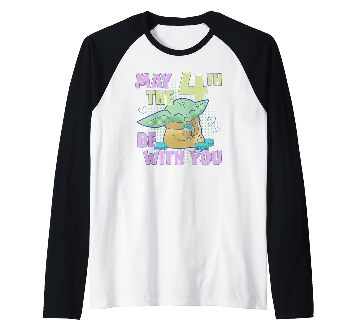 スターウォーズ マンダロリアン The Mandalorian グローグー Grogu May the 4th Be With You デザイン ラグラン Tシャツ 半袖|Basqueバスク