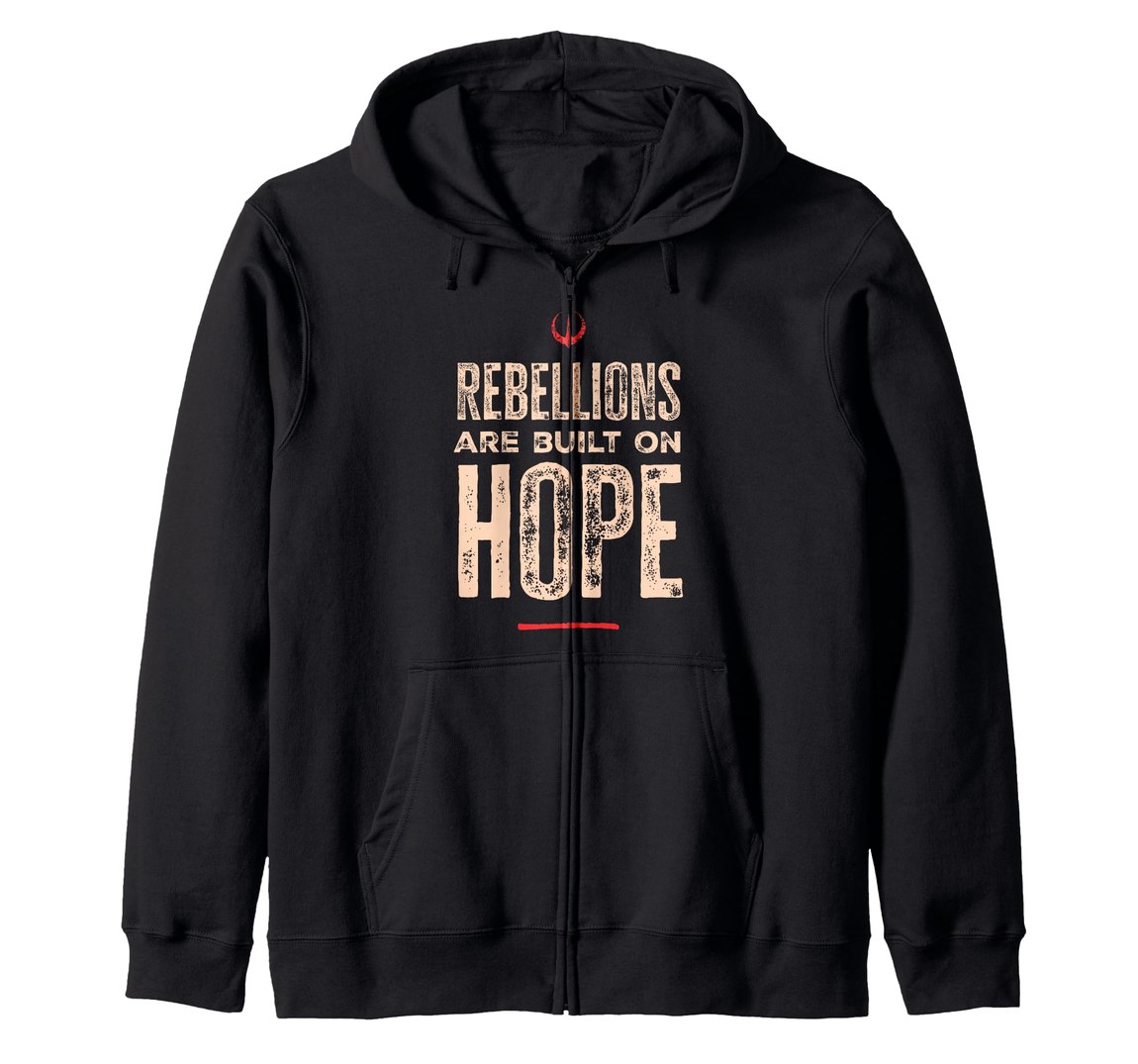 スターウォーズ キャシアン・アンドー Star Wars Andor Rebellions Are Built On Hope グランジ グラフィック ジップアップパーカー 長袖 ユニセックス｜Basqueバスク