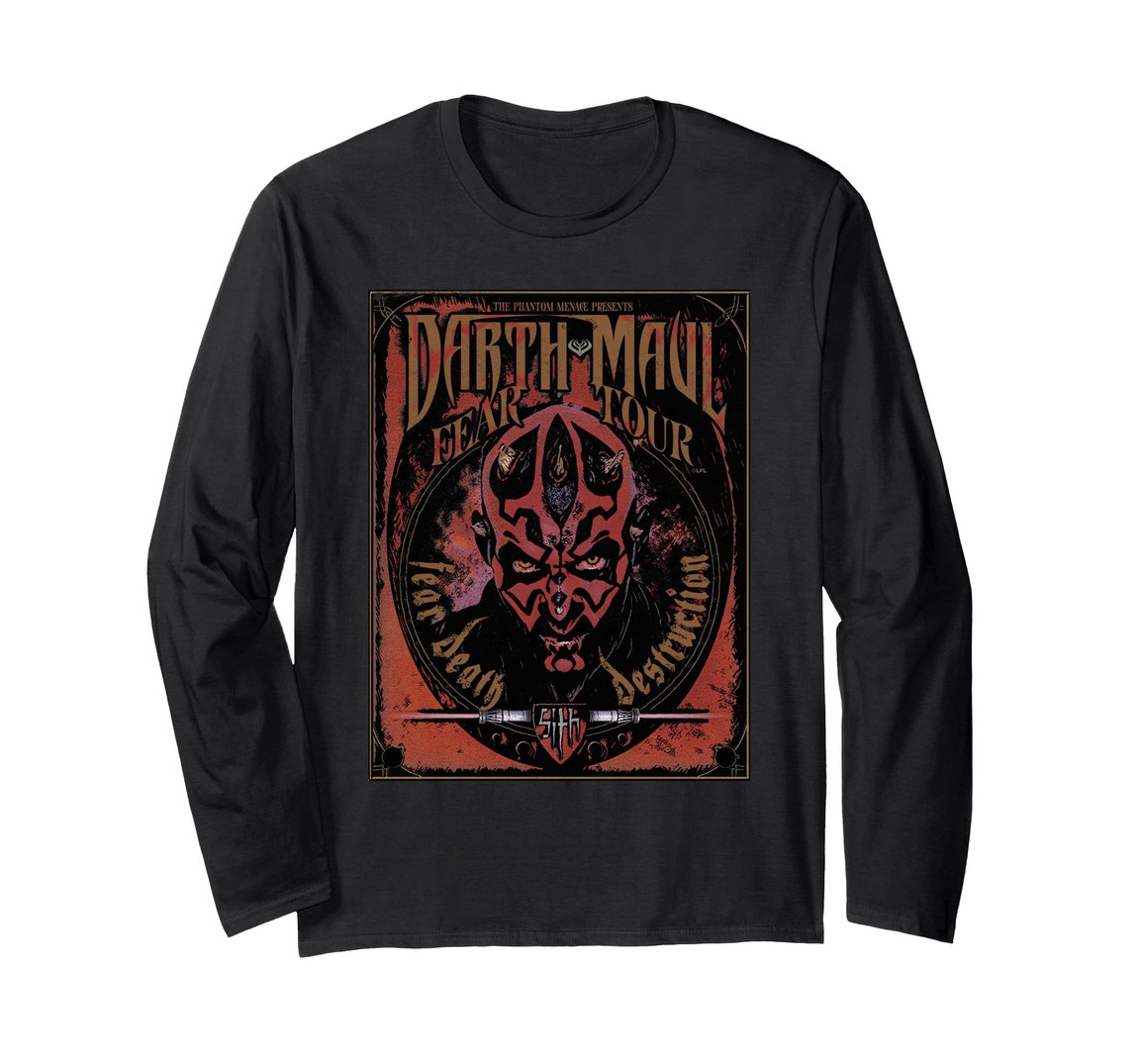 スターウォーズ エピソード1/ファントム・メナス ダース・モール Darth Maul フィア・ツアー Fear Tour バンドデザイン ロングTシャツ 長袖 ユニセックス｜Basqueバスク 7,455円