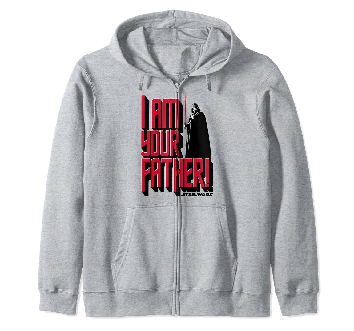 スターウォーズ ダース・ベイダー Darth Vader I Am Your Father デザイン ジップアップパーカー 長袖 ユニセックス|Basqueバスク