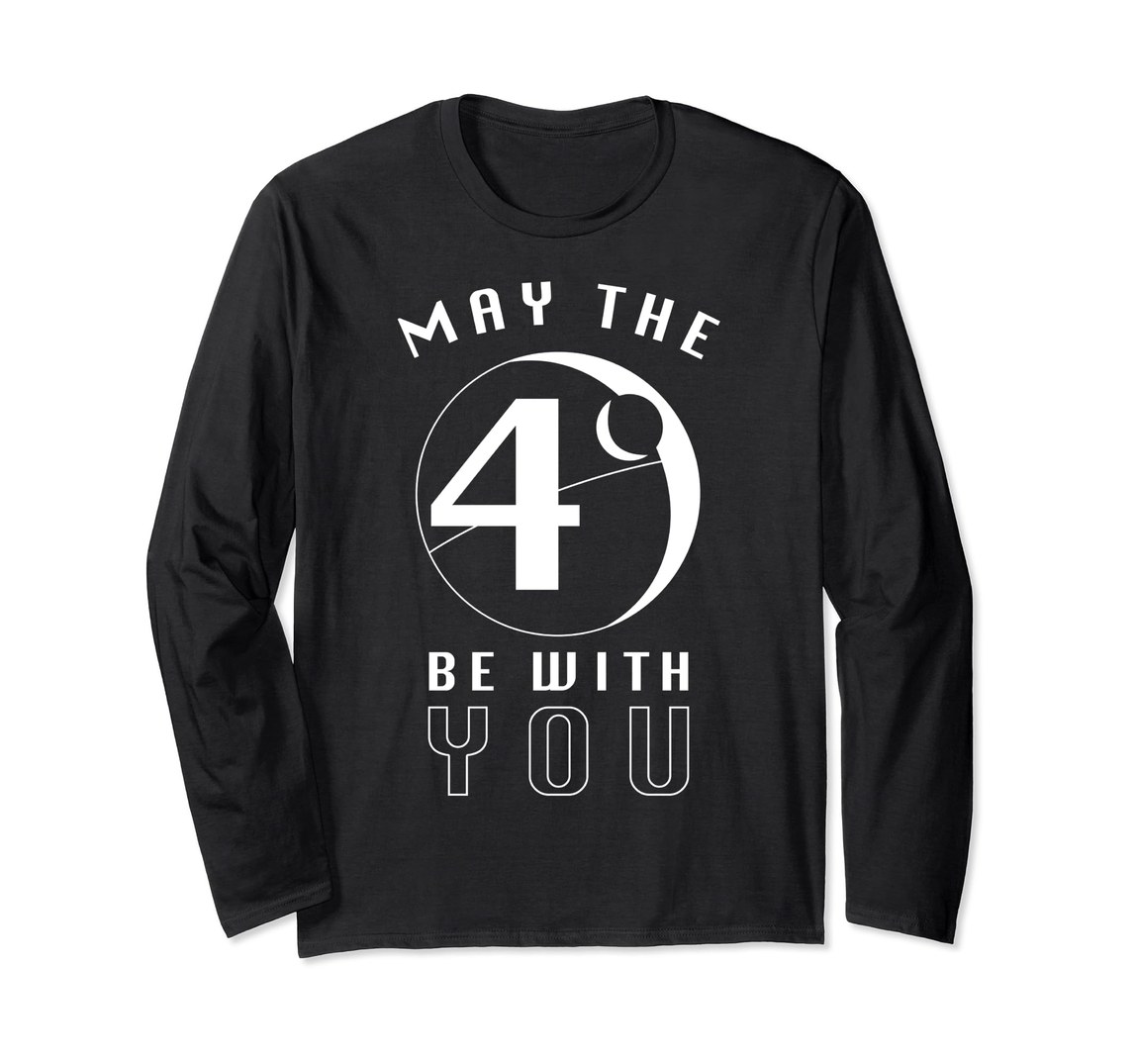 スターウォーズ Star Wars デス・スター Death Star メイ・ザ・フォース・ビー・ウィズ・ユー May The 4th Be With You ロゴ デザイン ロングTシャツ 長袖 レディース|Basqueバスク
