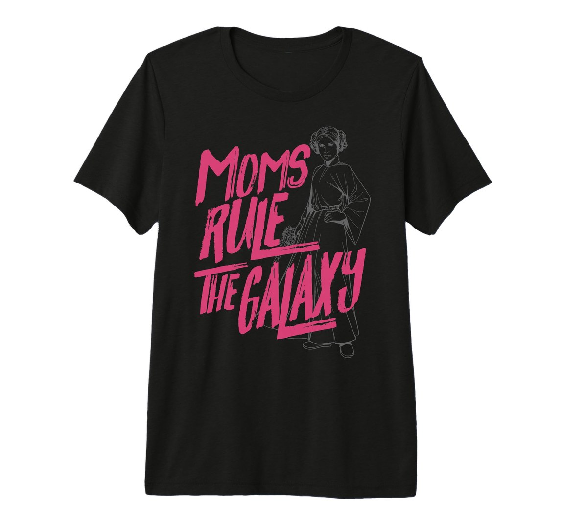スターウォーズ プリンセス・レイア Princess Leia 母の日 Moms Rule The Galaxy ラインアート Tシャツ 半袖｜Basqueバスク