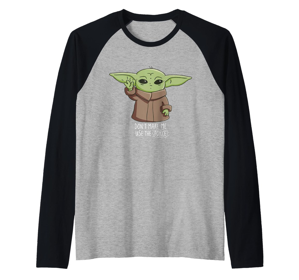 スターウォーズ マンダロリアン The Mandalorian グローグー Grogu フォースを使わせないで ラグランTシャツ 半袖｜Basqueバスク