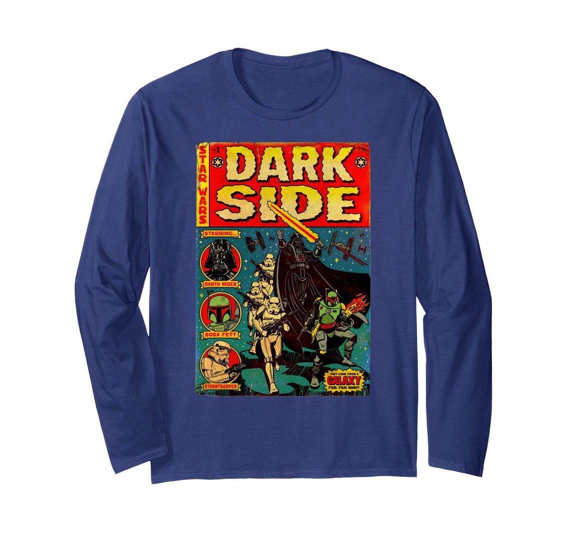 スターウォーズ ダース・ベイダー Darth Vader ダークサイド レトロ コミック カバー ロングTシャツ 長袖 ユニセックス|Basqueバスク