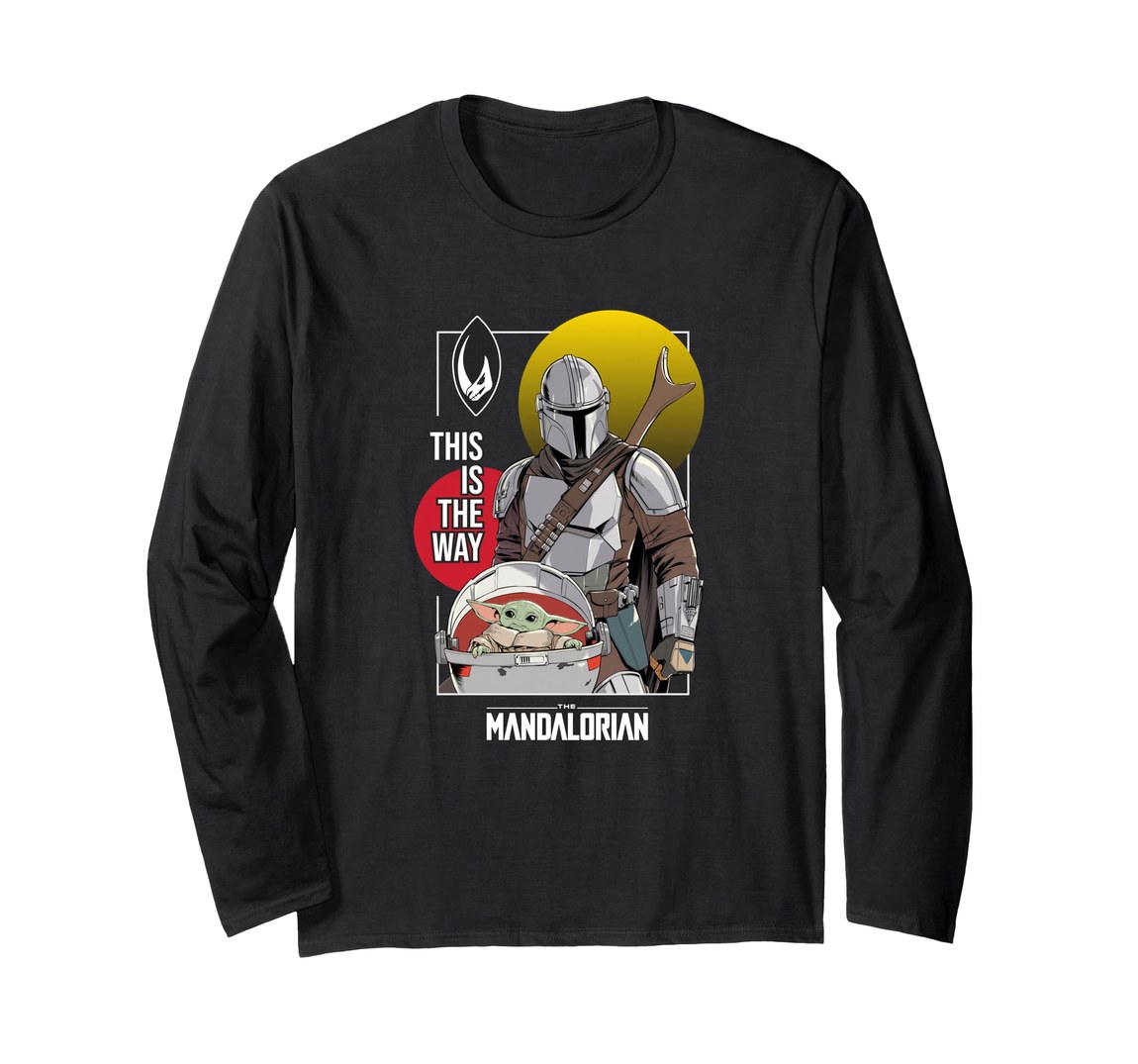 スターウォーズ マンダロリアン The Mandalorian グローグー Grogu This Is The Way 我らの道 デザイン ロングTシャツ 長袖 ユニセックス｜Basqueバスク