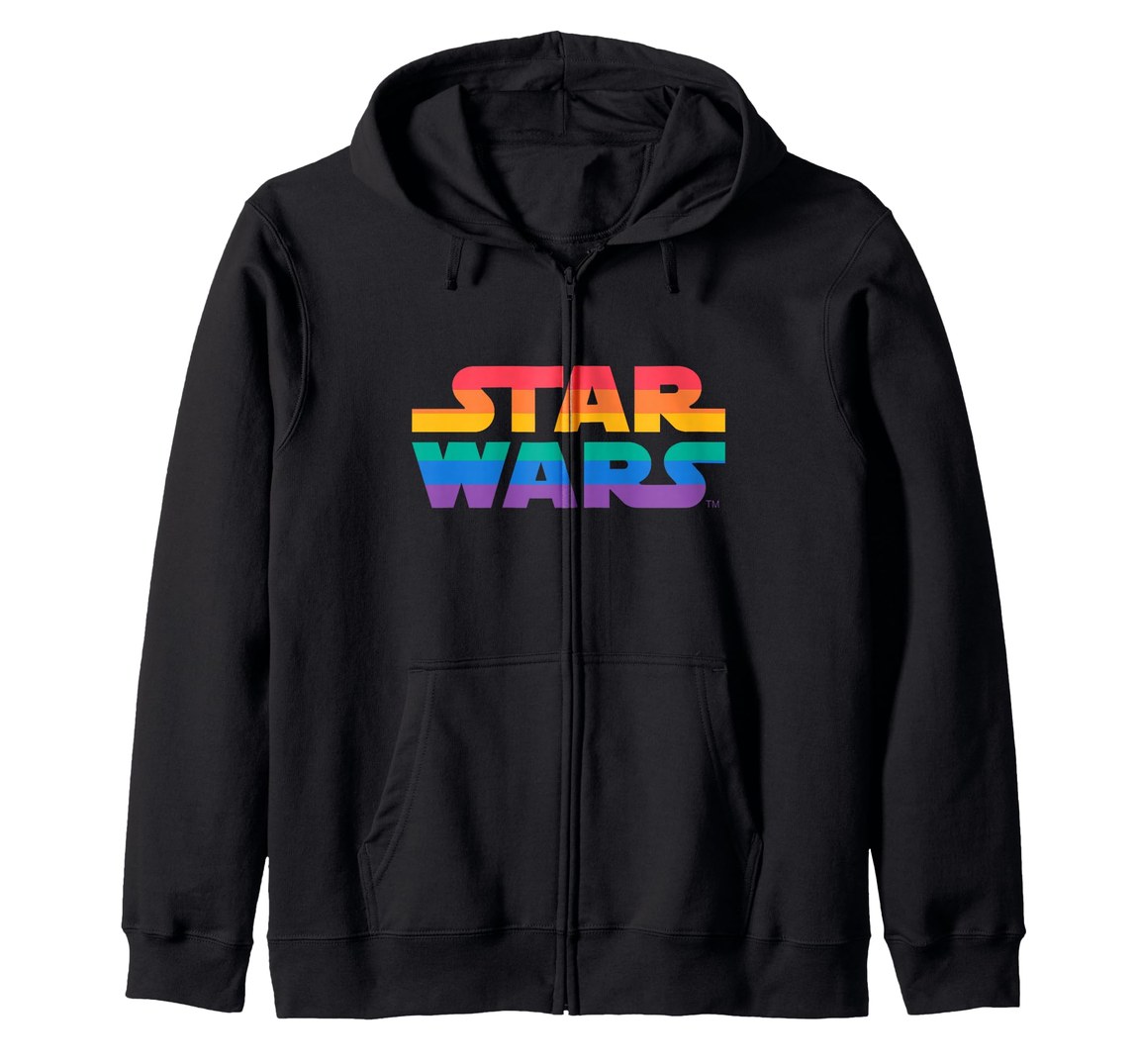 スターウォーズ Star Wars アイコニック レインボーカラー ビッグロゴ ジップパーカー 長袖 ユニセックス｜Basqueバスク