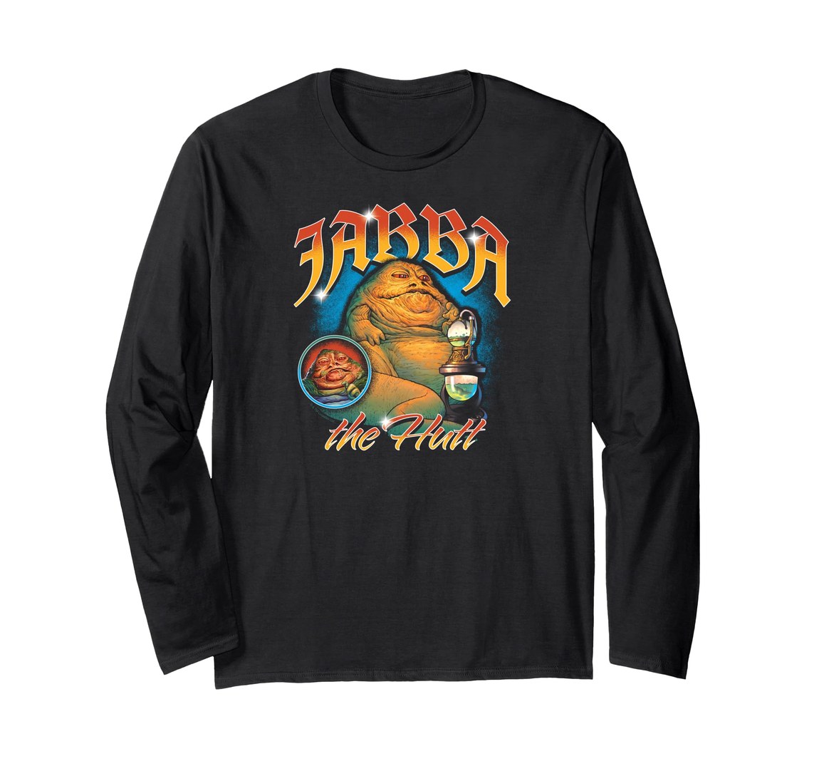 スターウォーズ Star Wars ジャバ・ザ・ハット Jabba The Hutt レトロコラージュデザイン ロングTシャツ 長袖 ユニセックス｜Basqueバスク