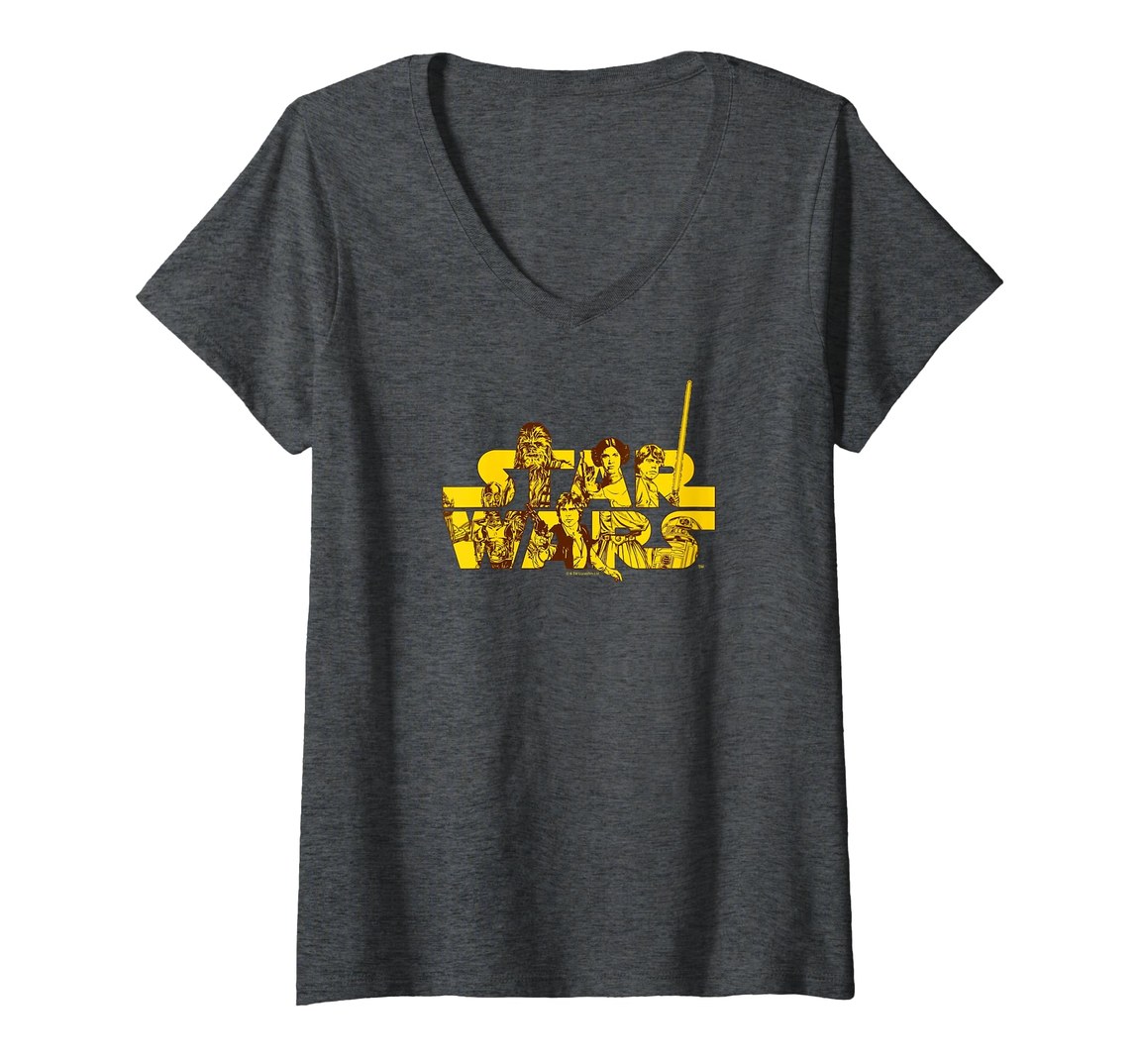 スター・ウォーズ 反乱者たち Star Wars Rebels 反乱同盟軍 ロゴ Vネック Tシャツ 半袖 レディース｜Basqueバスク