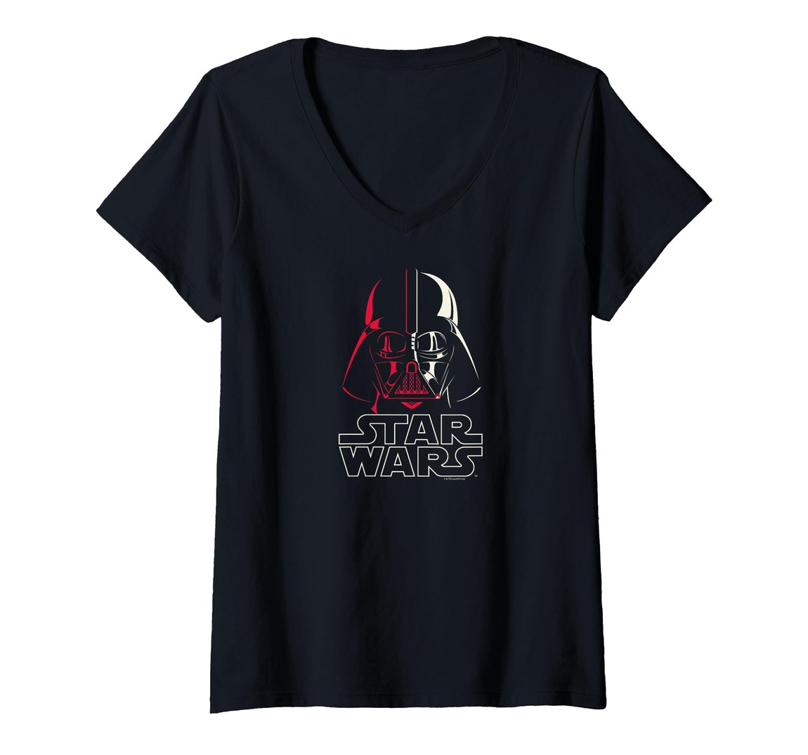 スターウォーズ ダース・ベイダー Darth Vader ロゴ Vネック Tシャツ 半袖 レディース 公式ライセンス｜Basqueバスク