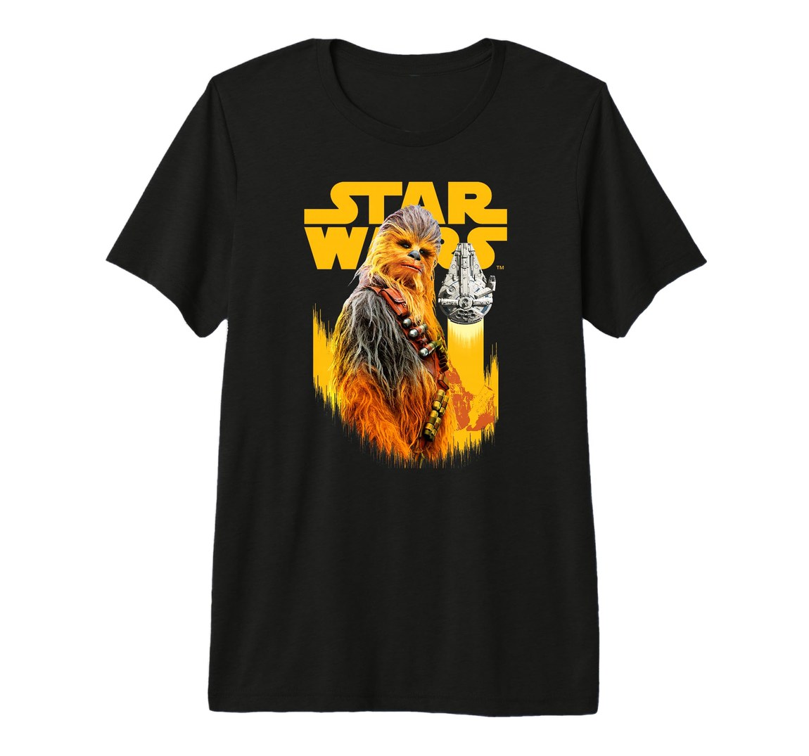 スターウォーズ ハン・ソロ / スター・ウォーズ・ストーリー Solo: A Star Wars Story チューバッカ Chewbacca グランジ イントロ デザイン Tシャツ 半袖｜Basqueバスク