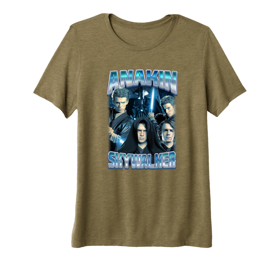 スターウォーズ エピソード1/ファントム・メナス アナキン・スカイウォーカー Anakin Skywalker フォトコラージュ ポスターデザイン Tシャツ 半袖 レディース｜Basqueバスク