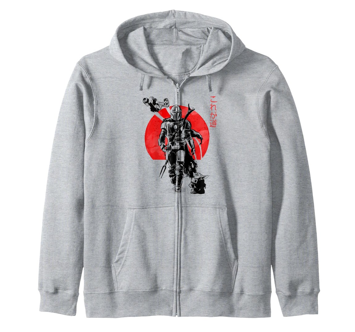 スターウォーズ マンダロリアン The Mandalorian ザ・チャイルド The Child グローグー Grogu レッドサン インク ポートレート ジップパーカー 長袖 ユニセックス｜Basqueバスク