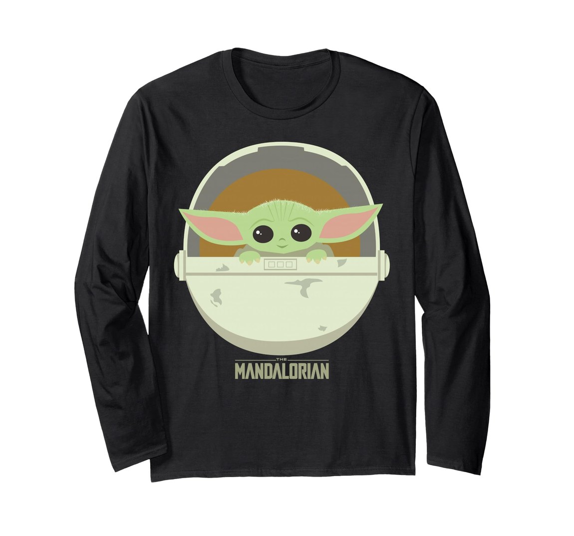 スターウォーズ マンダロリアン The Mandalorian ザ・チャイルド The Child グローグー Grogu バシネット ポートレート ロングTシャツ 長袖 ユニセックス|Basqueバスク