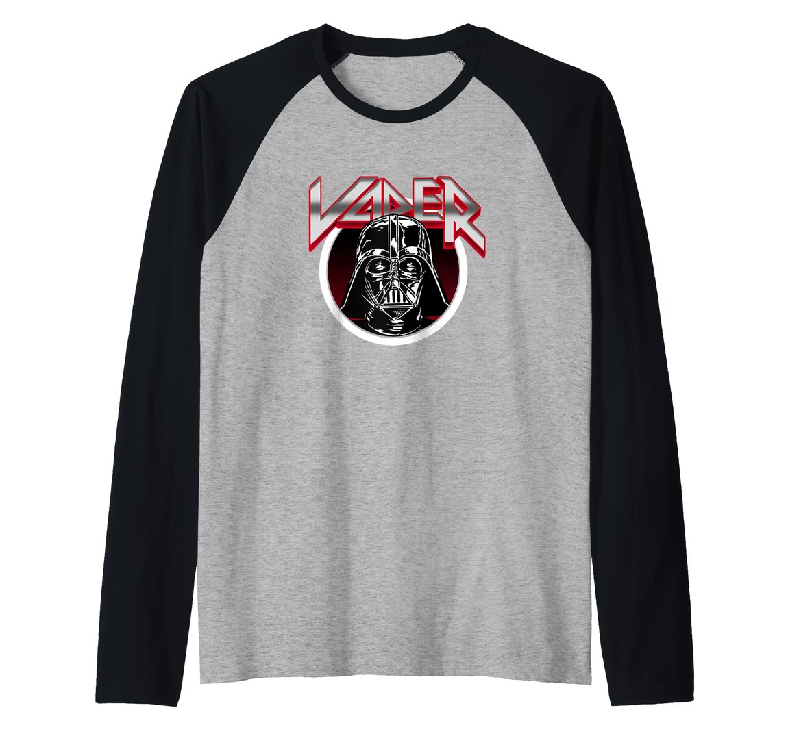 スターウォーズ ダース・ベイダー Darth Vader メタルフォント ロックロゴ ラグラン Tシャツ 半袖｜Basqueバスク