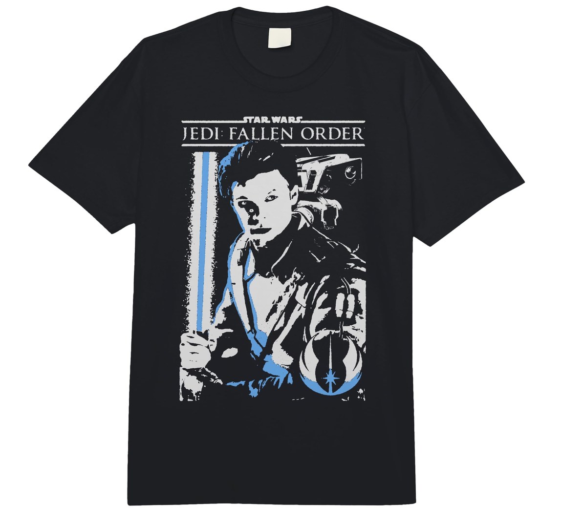 スターウォーズ ジェダイ：フォールン・オーダー カル・ケスティス Cal Kestis ツートーン ポートレート Tシャツ 半袖 ユニセックス｜Basqueバスク