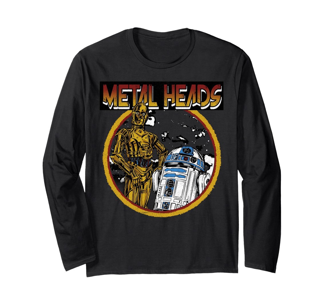 スターウォーズ R2-D2 C-3PO サークル ポートレート デザイン ロングTシャツ 長袖 Star Wars ユニセックス｜Basqueバスク