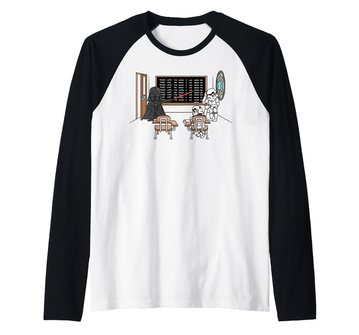 スターウォーズ ダース・ベイダー Darth Vader Those Were The Droids アート デザイン ラグランTシャツ 半袖｜Basqueバスク