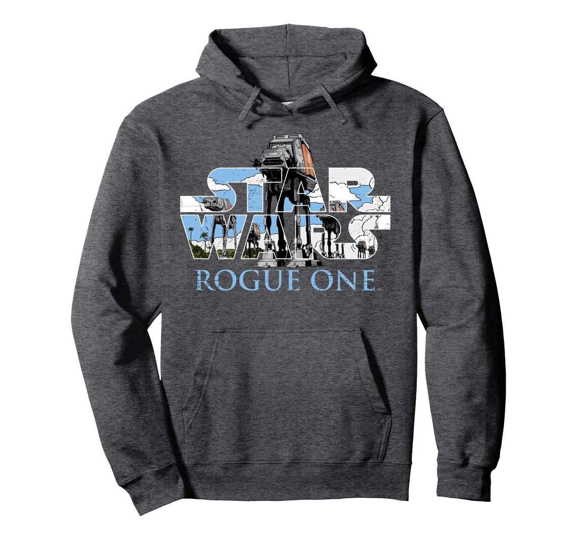 スターウォーズ ローグ・ワン Rogue One AT-AT タイトルロゴ プルオーバーパーカー 長袖 ユニセックス｜Basqueバスク