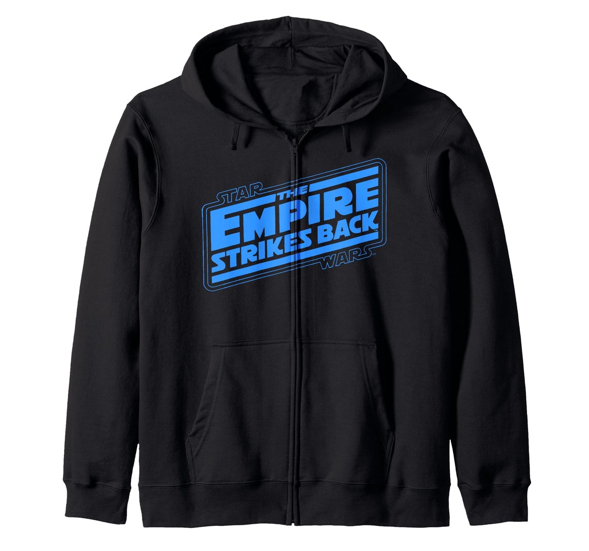 スターウォーズ エピソード5/帝国の逆襲 The Empire Strikes Back ロゴ デザイン ジップパーカー 長袖 ユニセックス｜Basqueバスク