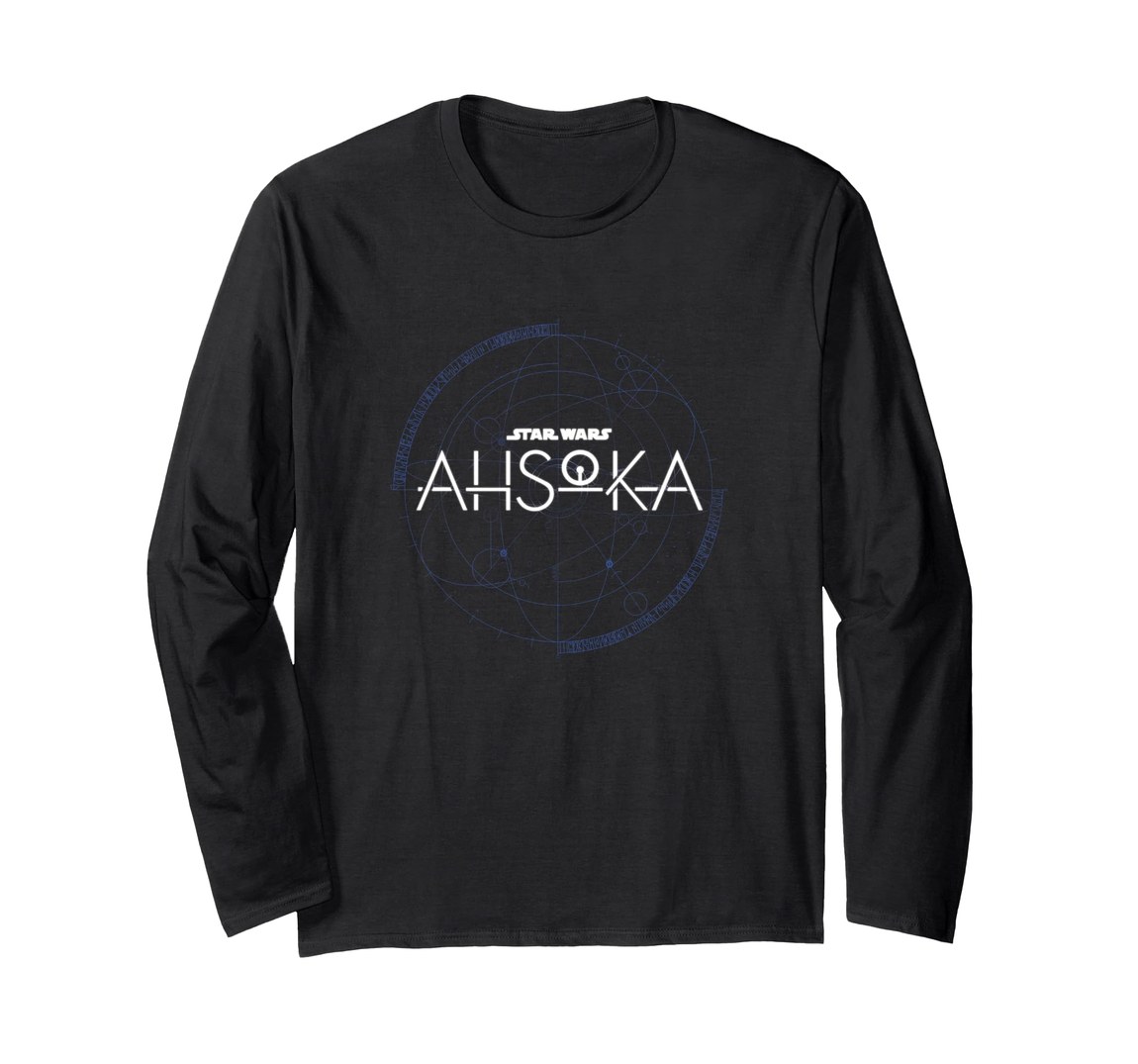 スターウォーズ：アソーカ Star Wars: Ahsoka 公式 スタイライズド ロゴ ヴィンテージ デザイン ロングTシャツ 長袖 ユニセックス｜Basqueバスク
