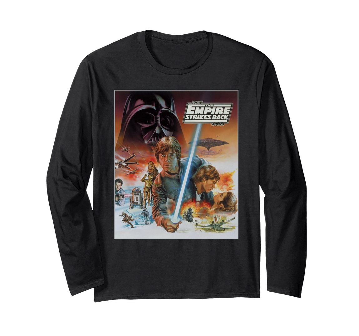 スターウォーズ エピソード5/帝国の逆襲 The Empire Strikes Back ルーク・スカイウォーカー 映画ポスター ビンテージデザイン ロングTシャツ 長袖 ユニセックス｜Basqueバスク