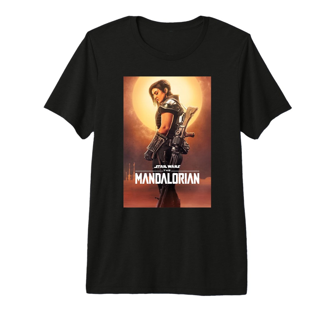スターウォーズ マンダロリアン The Mandalorian キャラ・デューン Cara Dune ポスターデザイン Tシャツ 半袖 公式ライセンス｜Basqueバスク