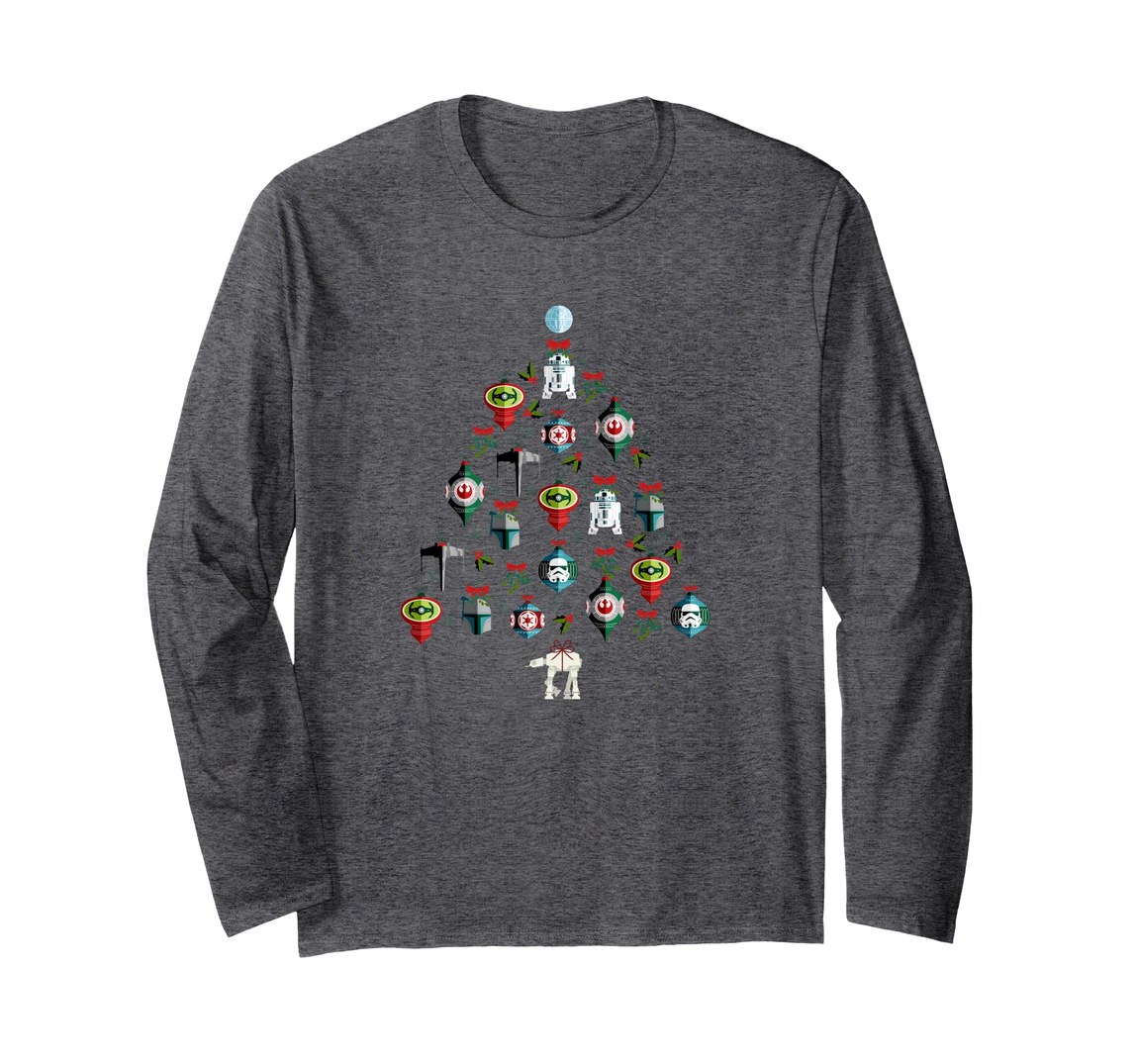 スターウォーズ Star Wars クリスマスツリー オーナメント ホリデー デザイン ロングTシャツ 長袖 ユニセックス｜Basqueバスク