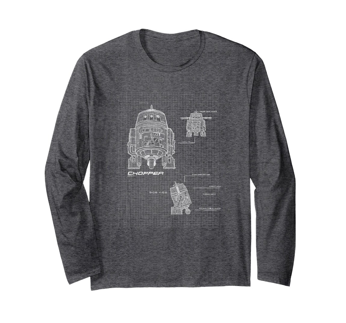 スターウォーズ 反乱者たち Star Wars Rebels チョッパー Chopper スペック 設計図 ロングTシャツ 長袖 ユニセックス|Basqueバスク