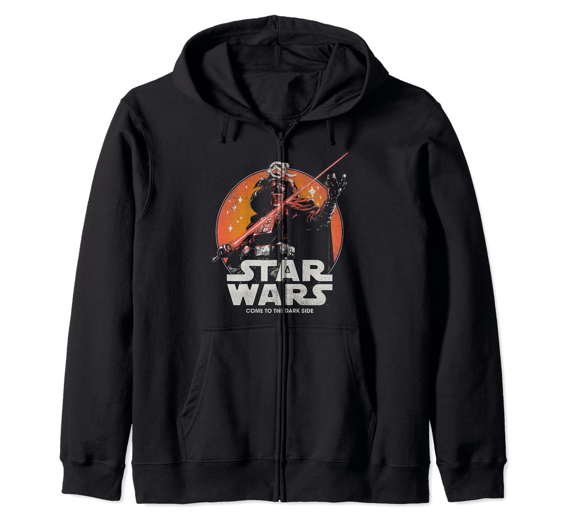 スターウォーズ ビジョンズ Star Wars: Visions ダース・ベイダー Darth Vader ダークサイド ポスター デザイン パーカー ジップアップ 長袖 ユニセックス｜Basqueバスク