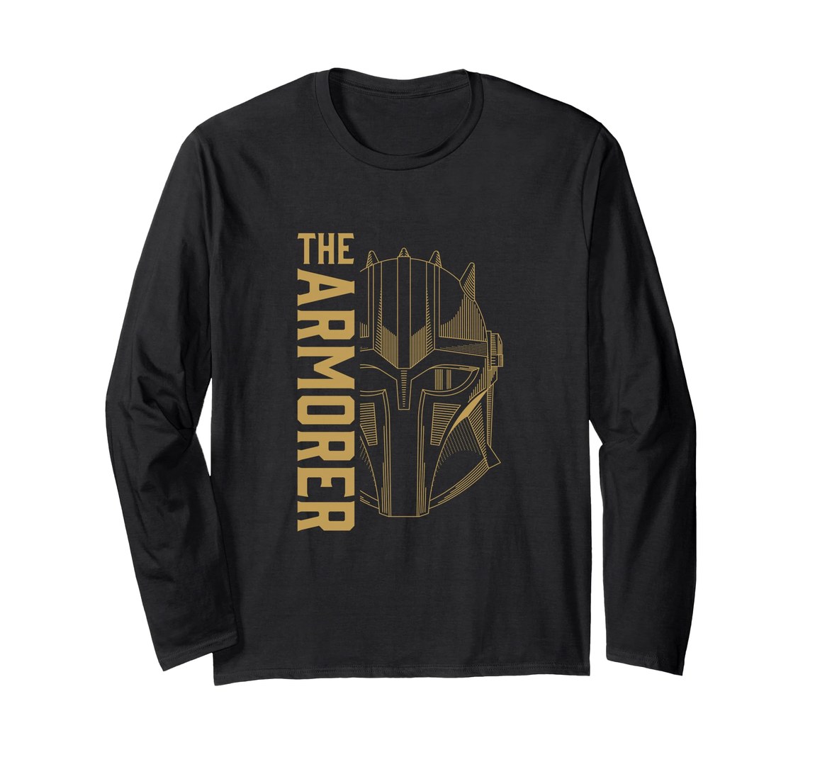 スターウォーズ マンダロリアン The Mandalorian アーマラー The Armorer タイトル アイコン ロゴ ロングTシャツ 長袖 ユニセックス｜Basqueバスク