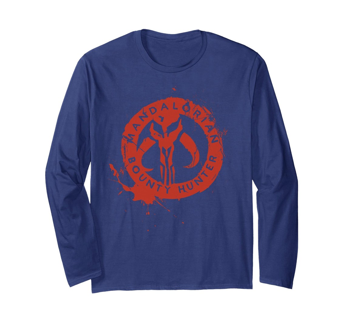 スターウォーズ マンダロリアン The Mandalorian バウンティハンター 切手デザイン ロングTシャツ 長袖 ユニセックス｜Basqueバスク