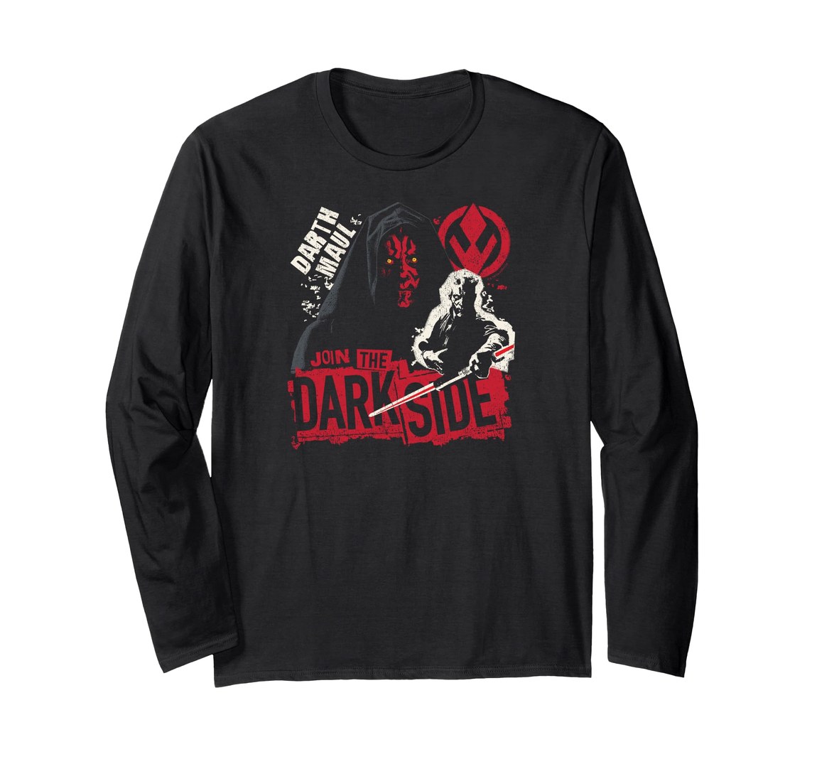 スターウォーズ ダース・モール Darth Maul ジン Zine デザイン ロングTシャツ 長袖 ユニセックス｜Basqueバスク