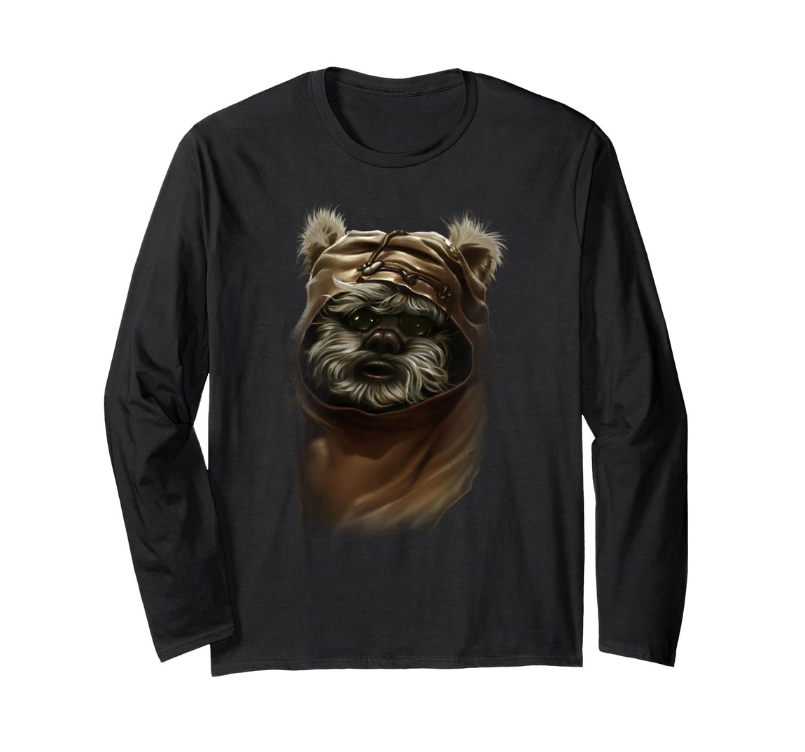 スターウォーズ イウォーク Ewok ビッグフェイス ポートレート ロングTシャツ 長袖 ユニセックス｜Basqueバスク