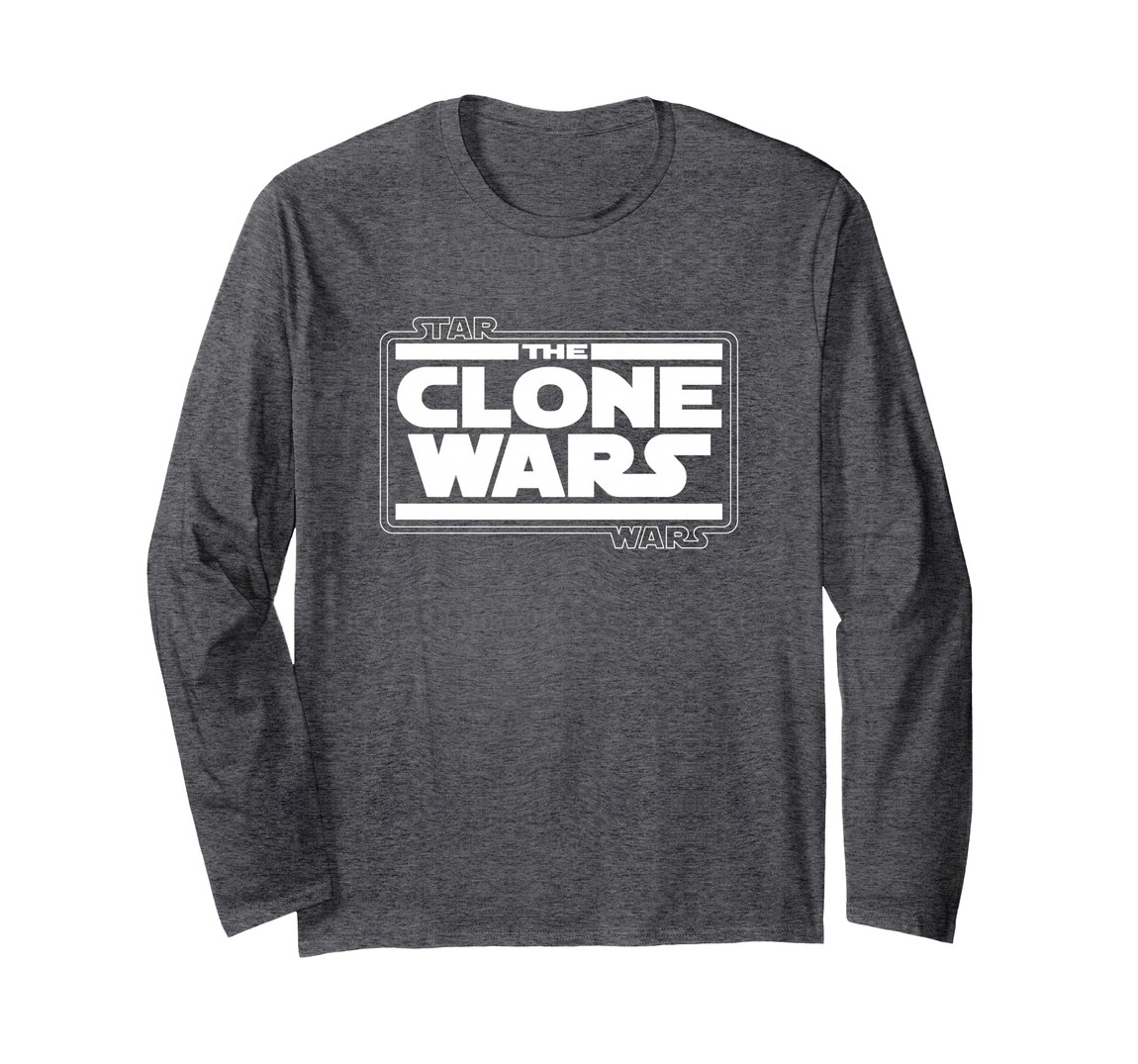 スターウォーズ クローン・ウォーズ The Clone Wars 公式ロゴ デザイン ロングTシャツ 長袖 ユニセックス｜Basqueバスク