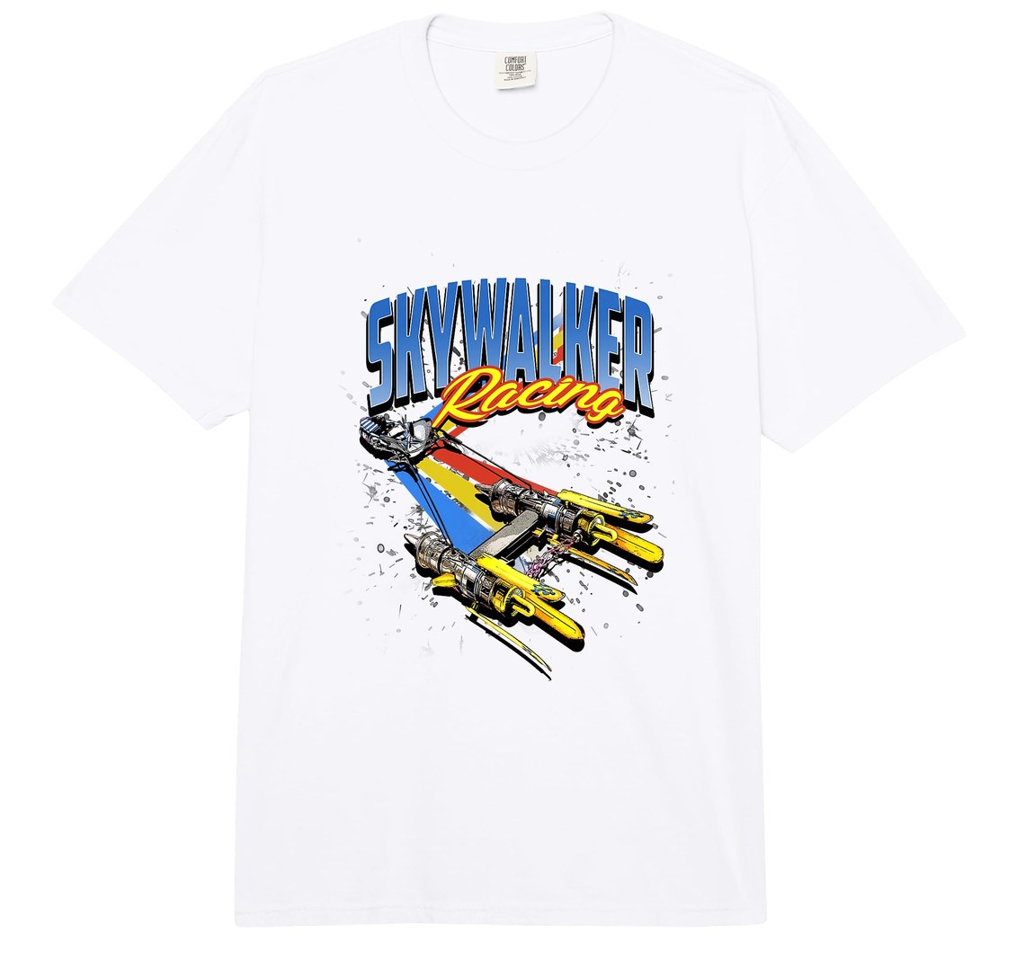 スターウォーズ スカイウォーカー Skywalker ポッドレーサー Skywalker Racing Pod Racer ロゴ グラフィック Tシャツ 半袖 ユニセックス｜Basqueバスク