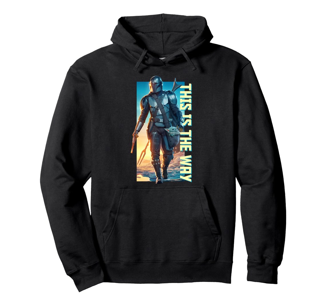 スターウォーズ マンダロリアン The Mandalorian 夕日 ポスターデザイン This Is The Way プルオーバー パーカー フーディー ユニセックス｜Basqueバスク