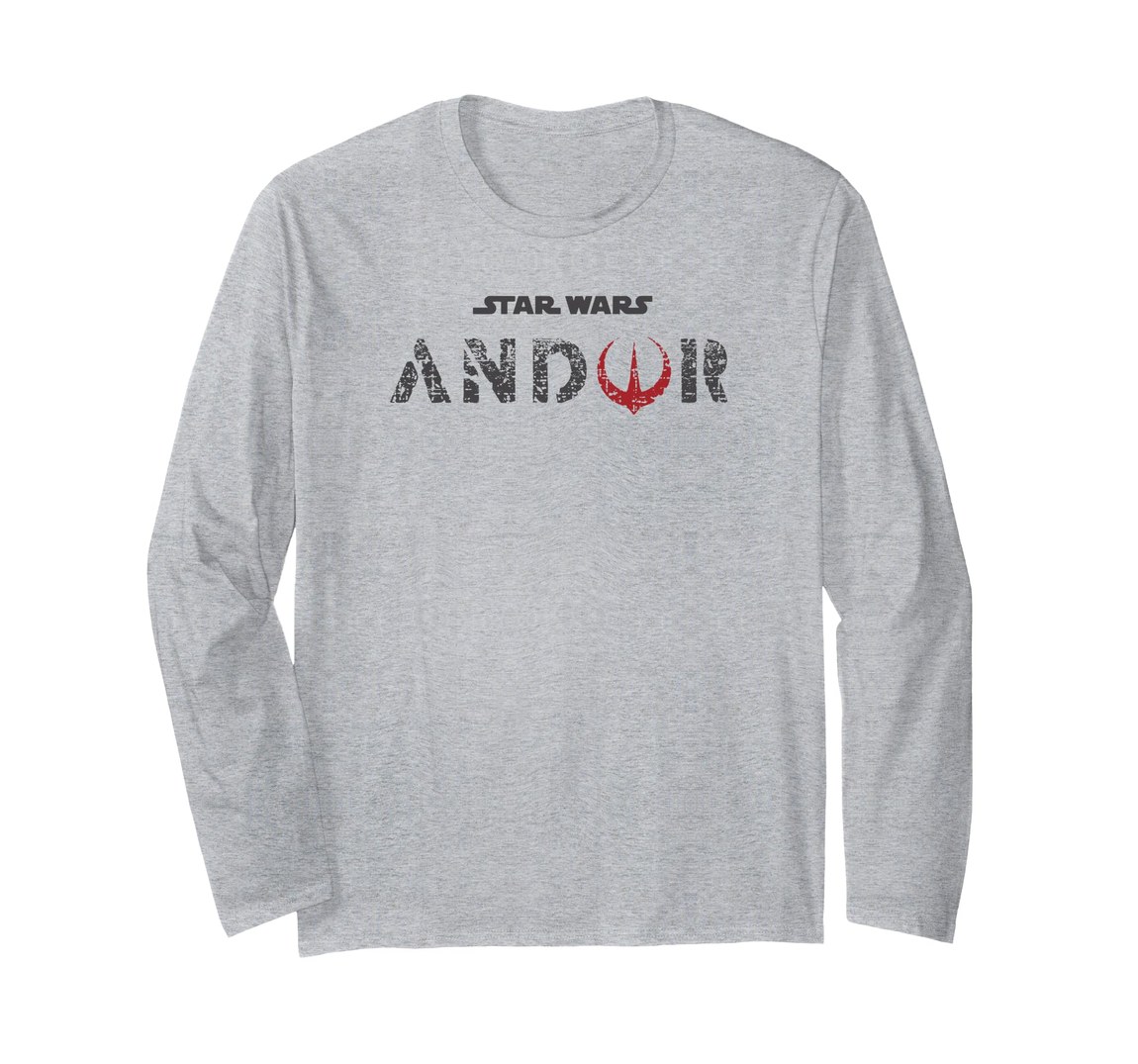 スターウォーズ:キャシアン・アンドー Star Wars: Andor かすれ加工 テキストロゴ ロングTシャツ 長袖 ユニセックス|Basqueバスク