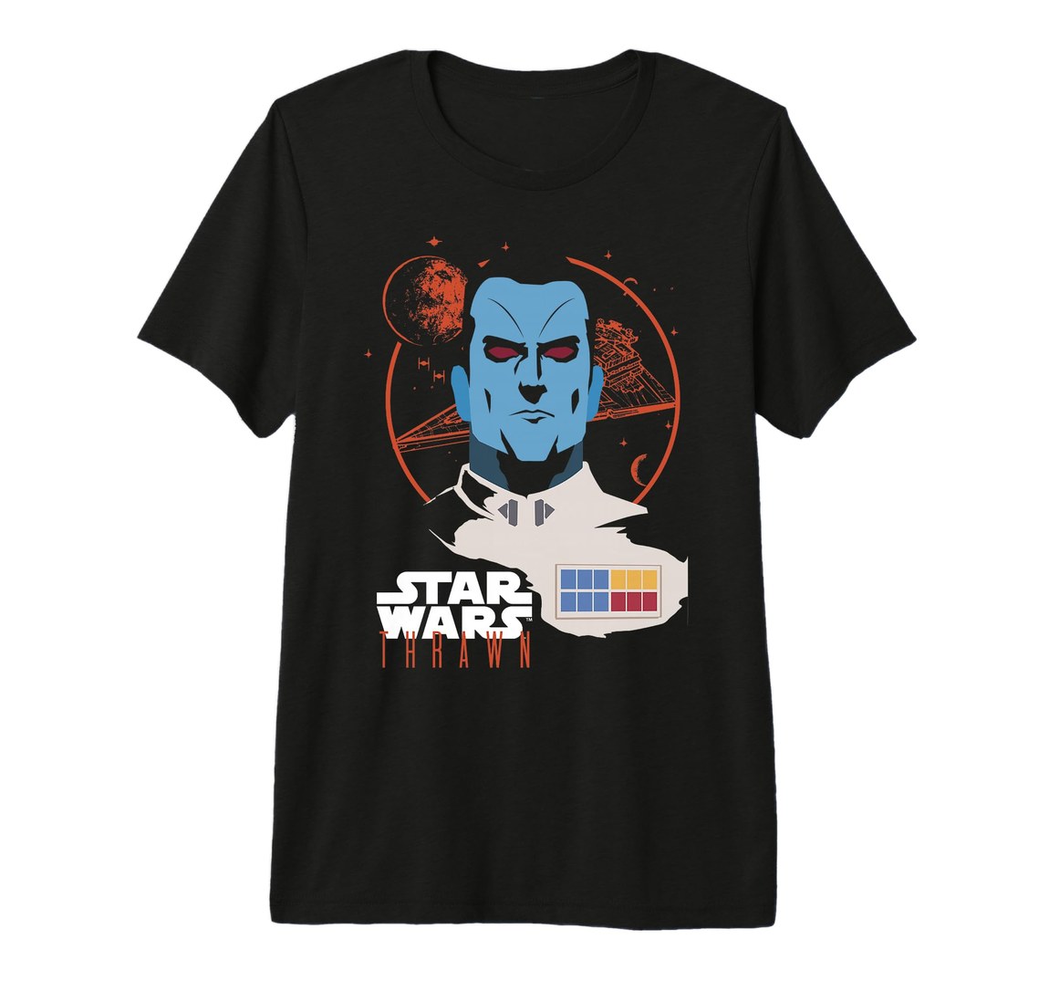 スターウォーズ スローン大提督 Admiral Thrawn ヘッドショット グラフィック Tシャツ 半袖｜Basqueバスク