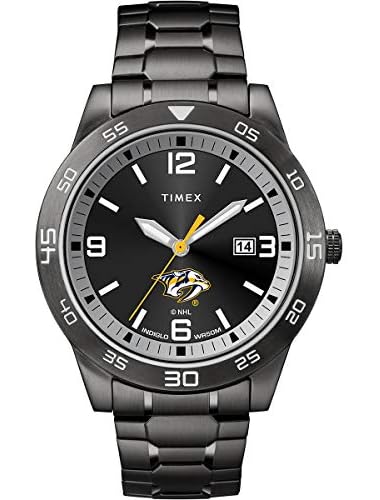 Timex五分五分メックス メンズ NFL 思いあがり 40粍 ウオッチ バッファロー・ビルズ 黒いことFastWrap同盟罷工一回り