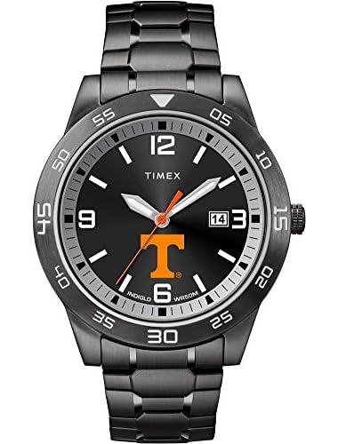 Timex五分五分メックス トリビュート メンズ 分科大学八つ アクレーム 42粍 ウオッチ テネシー分科大学ボランティアーズ 黒いことスチール写真 エクスパンションバンド