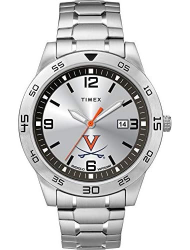 Timexタイメックス トリビュート メンズ カレッジエイト サイテーション 42mm 腕時計 バージニア・キャバリアーズ ステンレススチール エクスパンションバンド