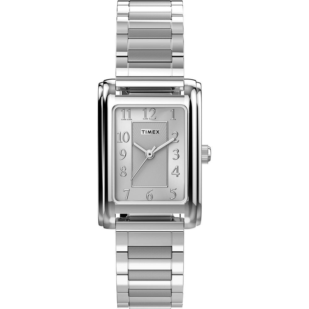 Timex レディース Meriden 21mm 腕時計 - シルバートーン エクスパンションバンド