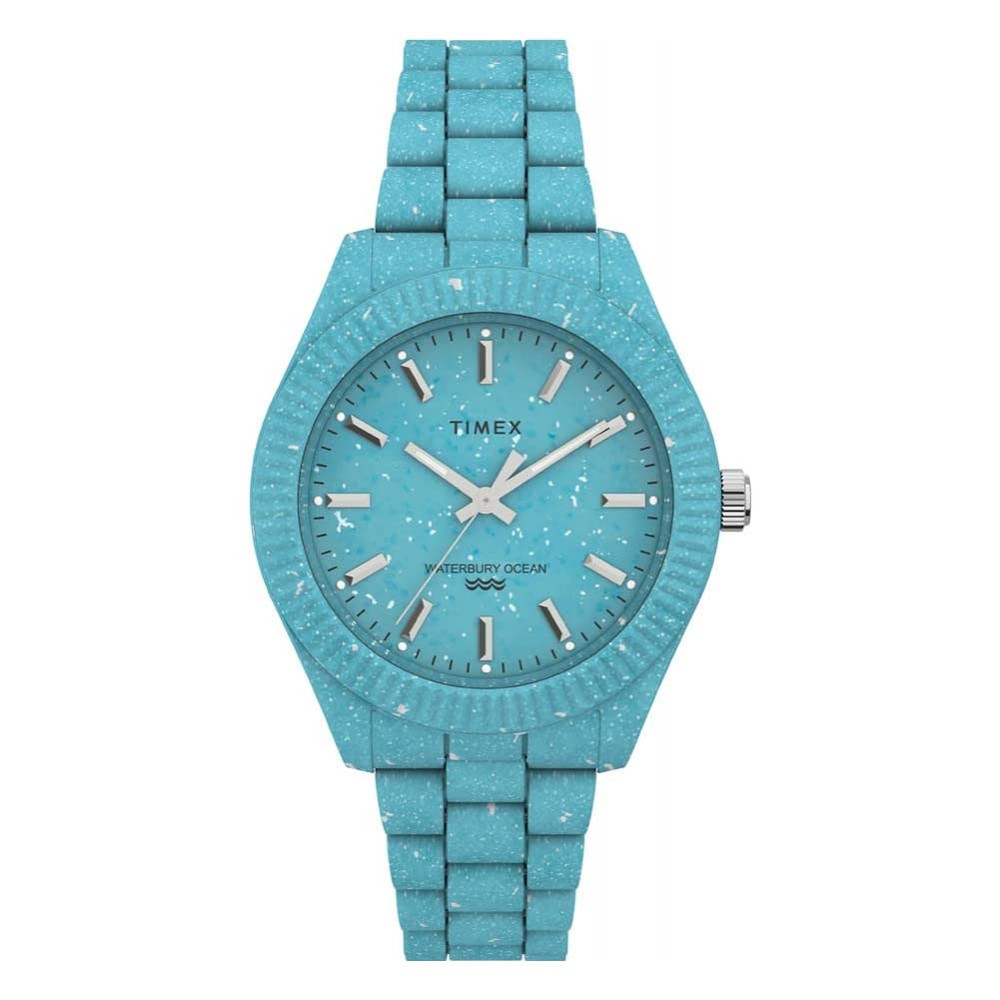 Timex レディース Waterbury Ocean リサイクルプラスチック 37mm 腕時計 - トリプルライトブルー